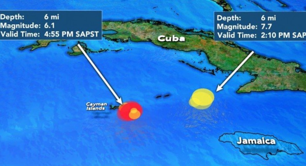 Καραϊβική: Ισχυρός σεισμός 6,1 Ρίχτερ κοντά στα νησιά Κέιμαν