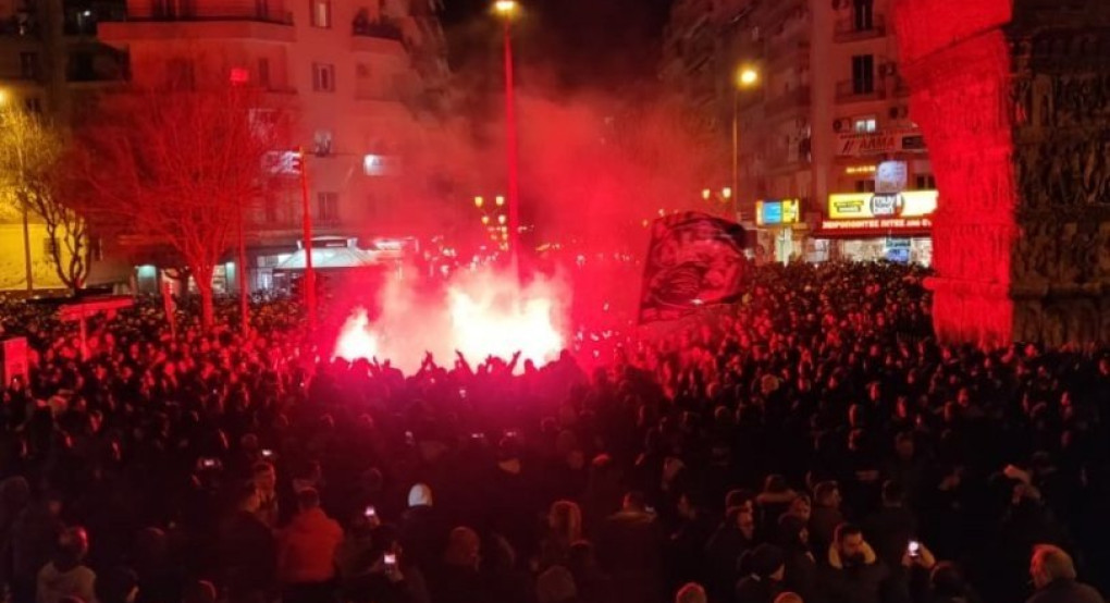 Συλλαλητήριο οπαδών ΠΑΟΚ- βίντεο