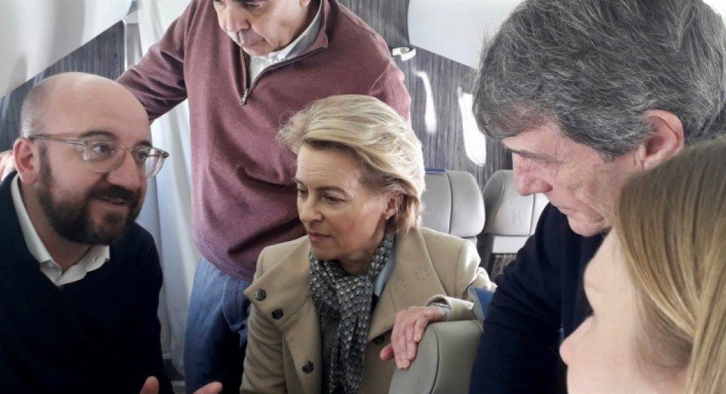 Στον Εβρο η ηγεσία της ΕΕ -Τους υποδέχθηκε ο Μητσοτάκης, θα πετάξουν με ελικόπτερο πάνω από τα σύνορα 