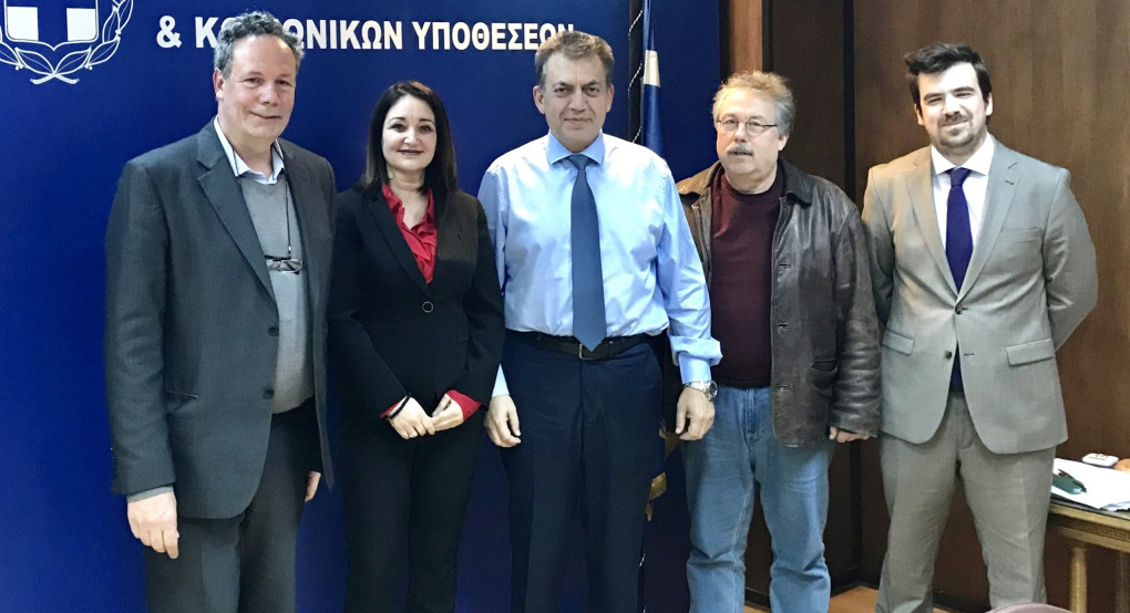 Συνάντηση εκπροσώπων ΕΙΕΤ και ΣΗΠΕ στον υπουργό Εργασίας Γ. Βρούτση για το ασφαλιστικό και το Πρόγραμμα στήριξης του περιφερειακού Τύπου