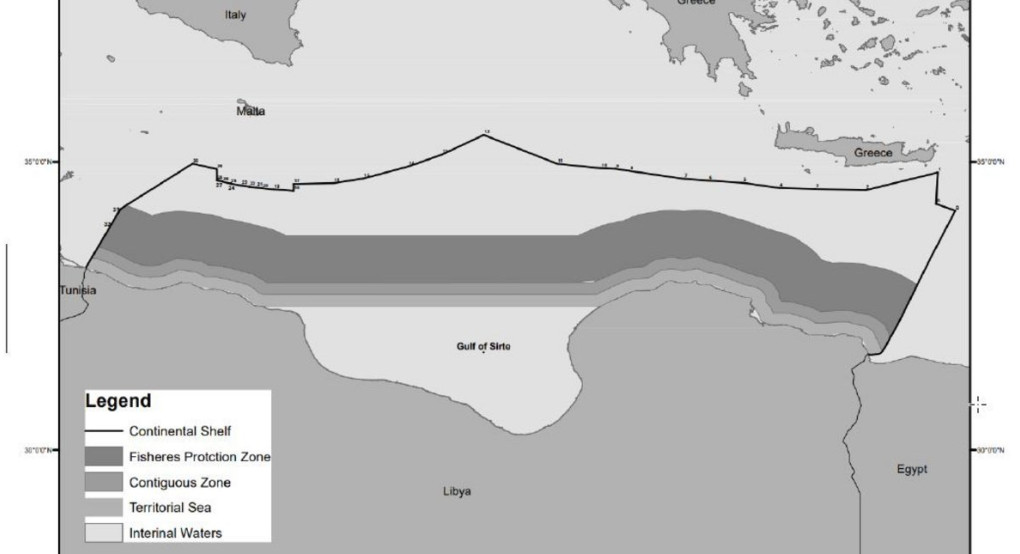 Η Λιβύη κατέθεσε χάρτη στον ΟΗΕ με υφαλοκρηπίδα έως την Κρήτη -Καλεί Αθήνα και Κάιρο να ακυρώσουν έρευνες και διαγωνισμούς Η Λιβύη κατέθεσε χάρτη στον ΟΗΕ με υφαλοκρηπίδα έως την Κρήτη -Καλεί Αθήνα και Κάιρο να ακυρώσουν έρευνες και διαγωνισμούς