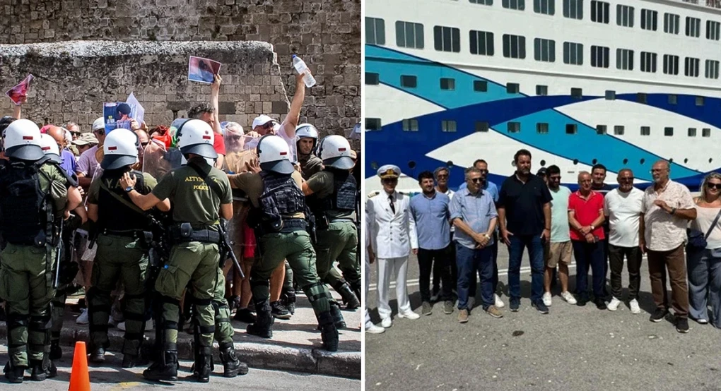 Δύο κόσμοι στη Ρόδο για τους Ισραηλινούς τουρίστες: Συγκέντρωση και συλλήψεις – Υποδοχή με γλυκά και κεράσματα