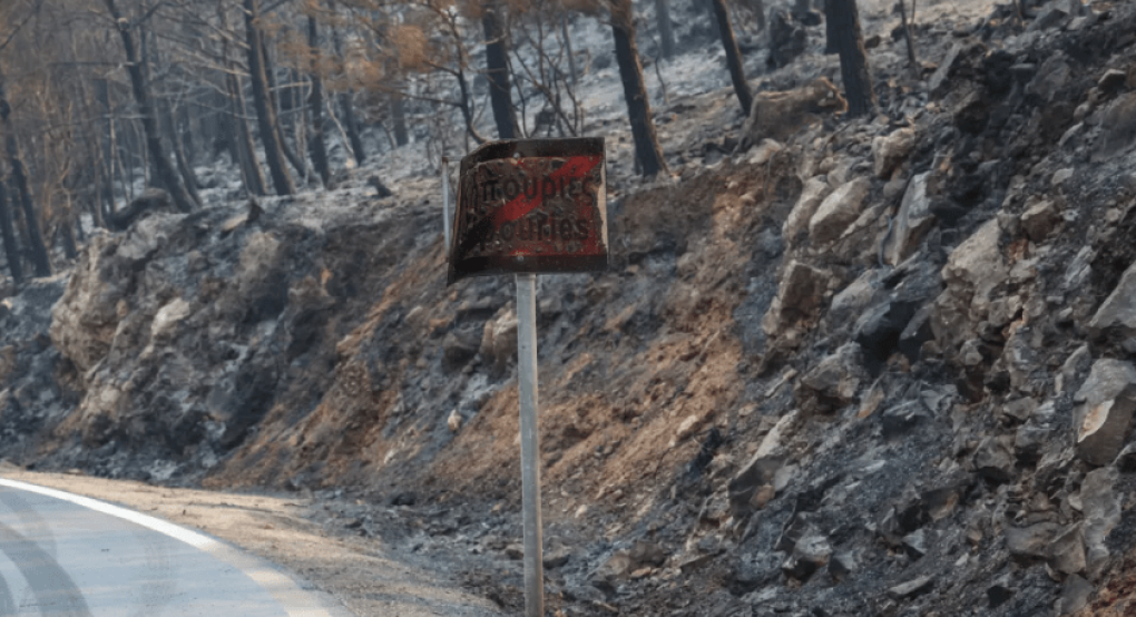 Μάχη για να σβήσει τελείως η τετραήμερη φωτιά στη Χίο