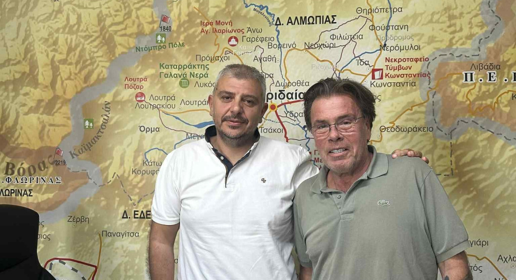 Ο Δήμαρχος Νίκος Παρούτογλου καλωσόρισε τον Δημήτρη Παπανώτα στη Θηριόπετρα