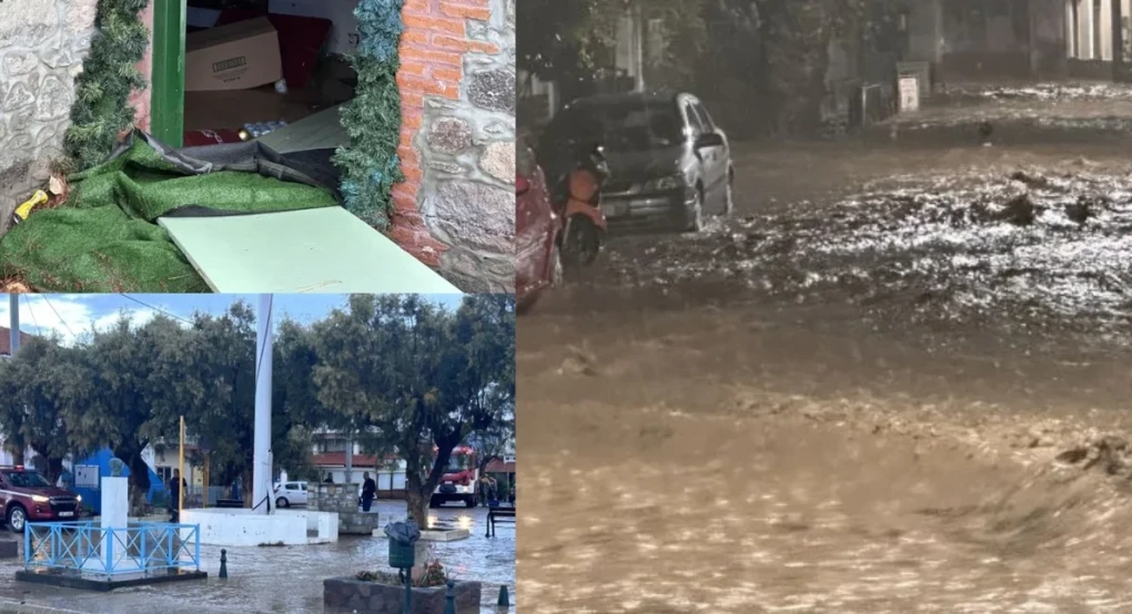 Κακοκαιρία στη Λέσβο: Πλημμύρισαν σπίτια και καταστήματα στην Καλλονή -Κλειστά τα σχολεία