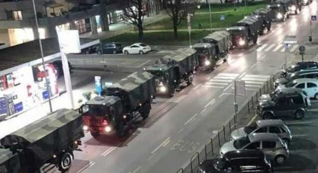 Κορωνοϊός στην Ιταλία: Συγκλονιστικές εικόνες – Στρατιωτικό κομβόι μεταφέρει «θύματα πολέμου» (vid)