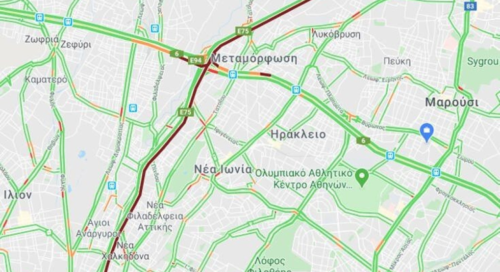 Κυκλοφοριακή συμφόρηση στον Κηφισό λόγω των ελέγχων