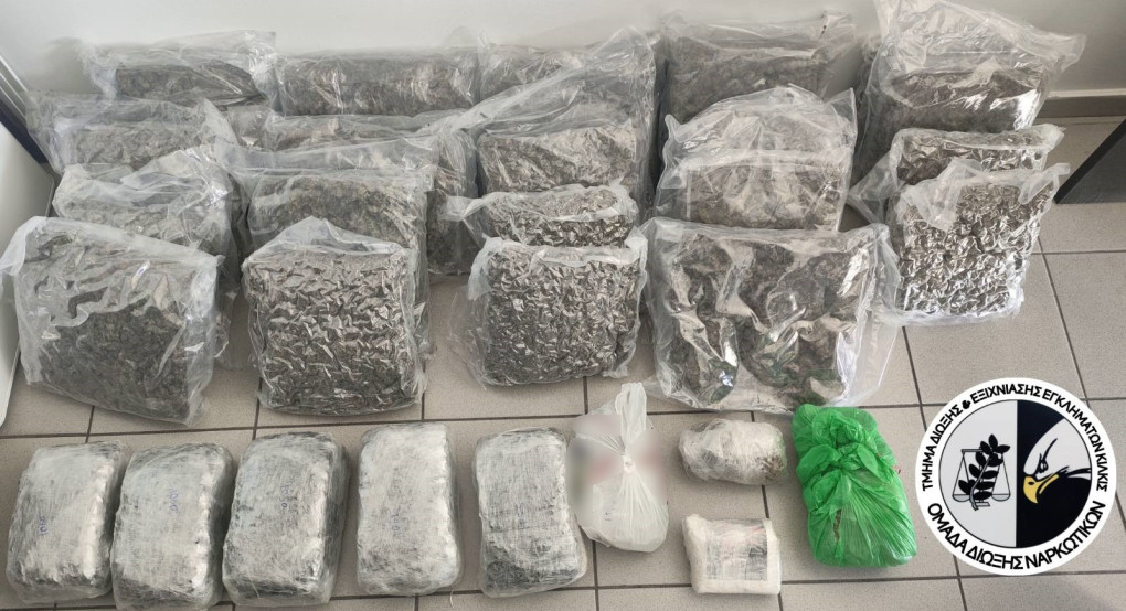 Περισσότερα από 29 κιλά κάνναβης και πάνω από 490 γραμμάρια κοκαΐνης εντοπίστηκαν σε αποθήκη οικίας σε περιοχή της Θεσσαλονίκης