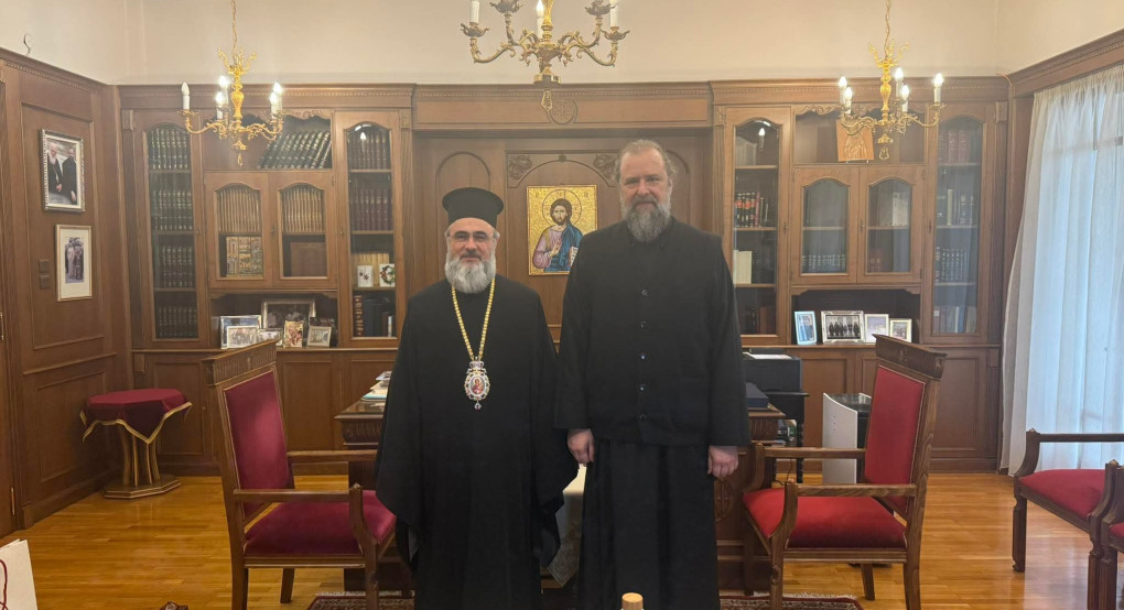 Συνάντηση του Μητροπολίτη Θεσσαλονίκης Φιλοθέου με τον Αρχιεπίσκοπο Μπουζαίου και Βράντσεα Κυπριανό