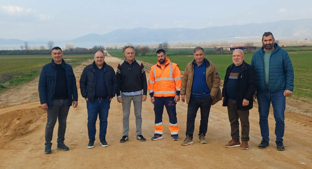 Τα έργα κατασκευής της αγροτικής οδοποιίας Αμαράντων – Αγίας Παρασκευής επιθεώρησε ο Δήμαρχος Κιλκίς