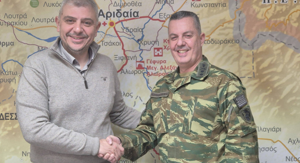 Συνάντηση Δημάρχου Αλμωπίας με τον νέο Διοικητή της 2ης Μ/Κ Μεραρχίας Πεζικού
