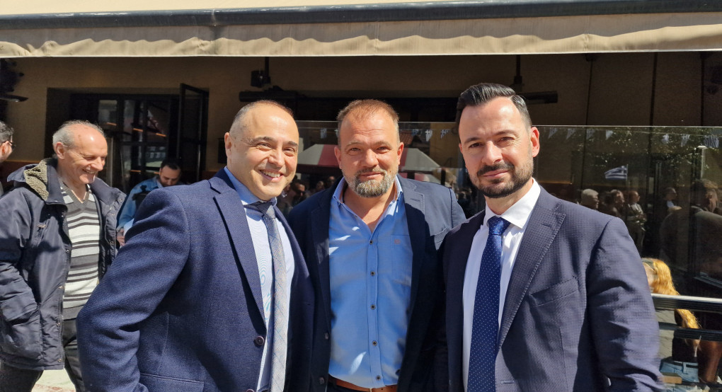 Κοινή παρουσία και… φωτογραφικό στιγμιότυπο για Γιάντση, Αβράμικα και Κετικίδη στην Αριδαία