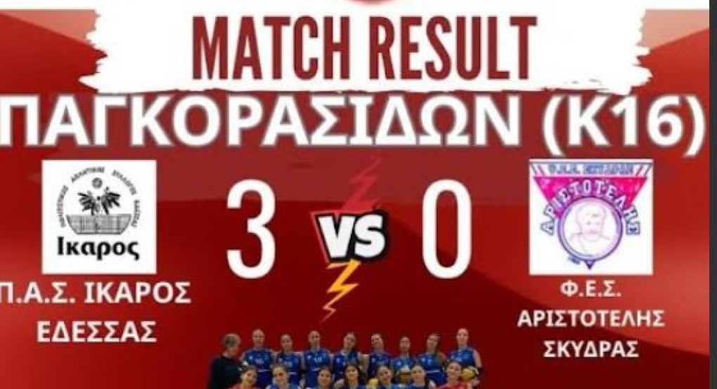 Ασταμάτητες και Αήττητες στην Κορυφή οι Παγκορασίδες (Κ16) του ΙΚΑΡΟΥ Έδεσσας!