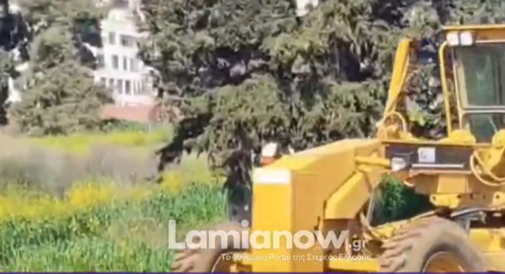 Στο πεδίο ο δήμαρχος Λαμιέων – Πήρε το GRADER και συμμετείχε στον καθαρισμό οικοπέδου (ΒΙΝΤΕΟ)