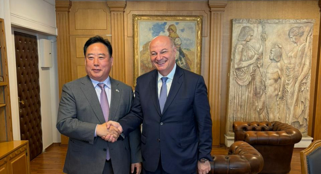 Συνάντηση του Υπουργού Αγροτικής Ανάπτυξης και Τροφίμων, Κώστα Τσιάρα με τον Πρόεδρο της Επιτροπής Γεωργίας, Τροφίμων, Αγροτικών Υποθέσεων, Ωκεανών και Αλιείας της Εθνοσυνέλευσης της Δημοκρατίας της Κορέας,EohKiy-ku