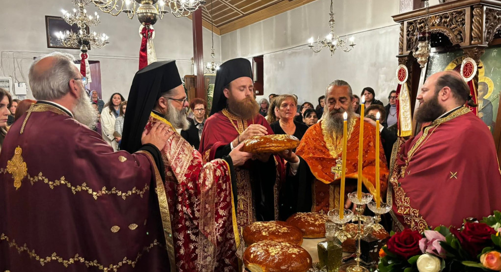 Λαμπρός Πανηγυρικός Εσπερινός στον Άγιο Γεώργιο Σκύδρας με πλήθος πιστών