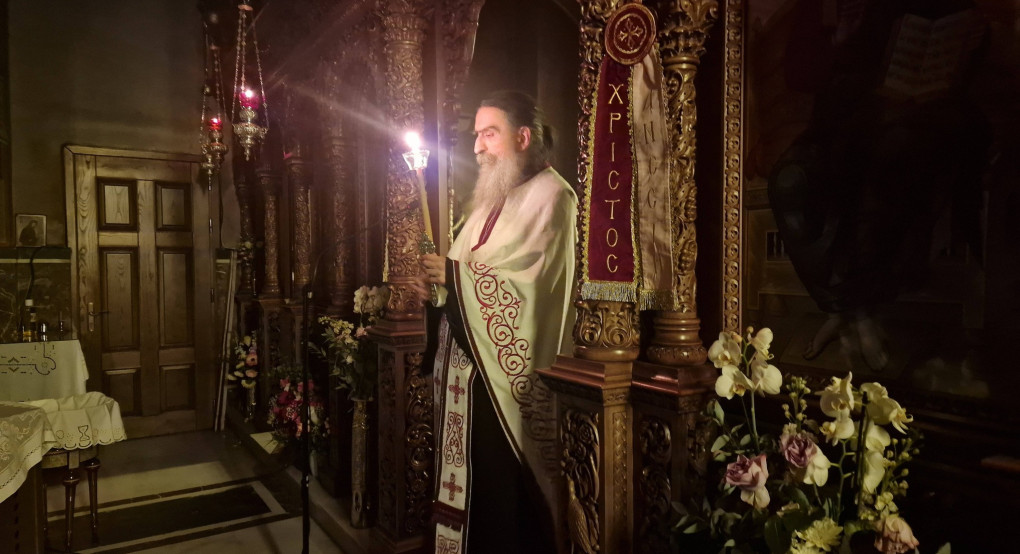 Ο Καθηγούμενος της Ιεράς Μονής Αρχαγγέλου Μιχαήλ Αλμωπίας προεξήρχε στον πανηγυρικό εσπερινό