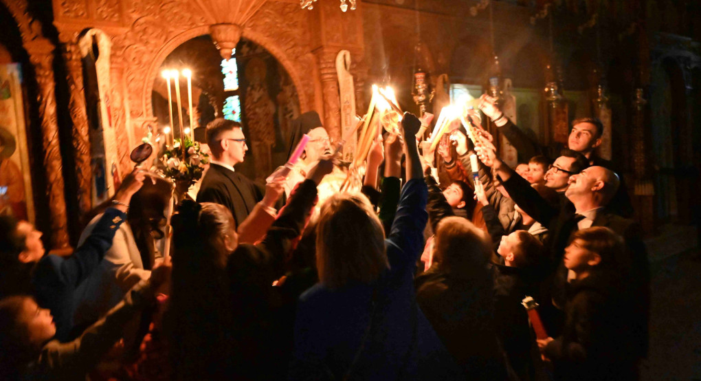 Η τελετή της Αναστάσεως στον Ιερό Ναό Αγίου Στεφάνου Σκύδρας