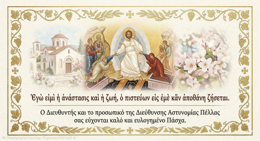 Διεύθυνση Αστυνομίας Πέλλας - Καλό Πάσχα!