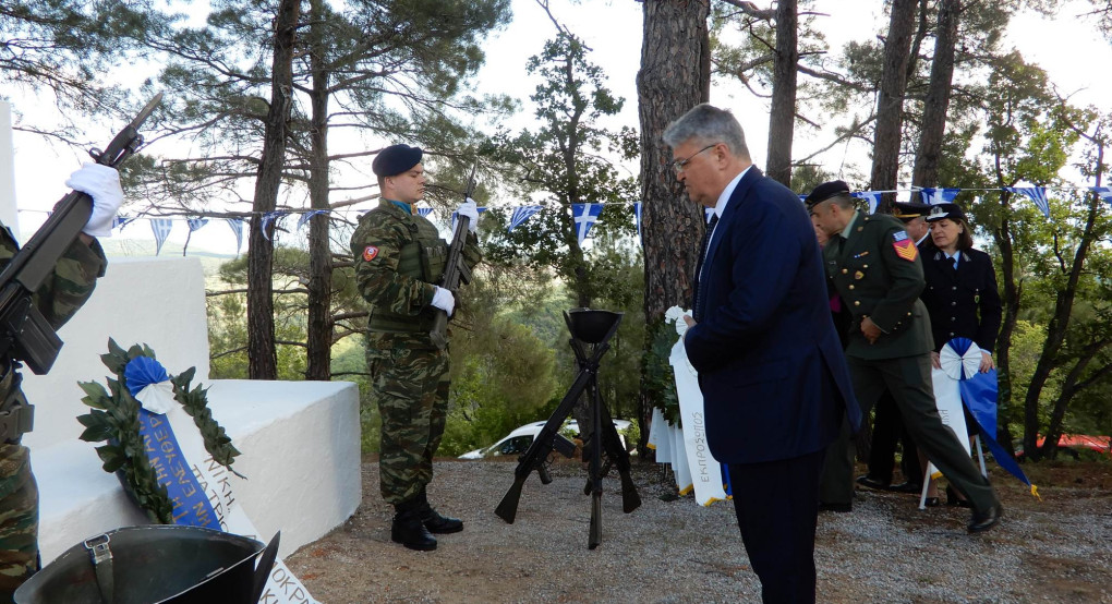 Ο Δημήτρης Νατσιός, στις εκδηλώσεις μνήμης για την 109η επέτειο της Μάχης του Ραβινέ