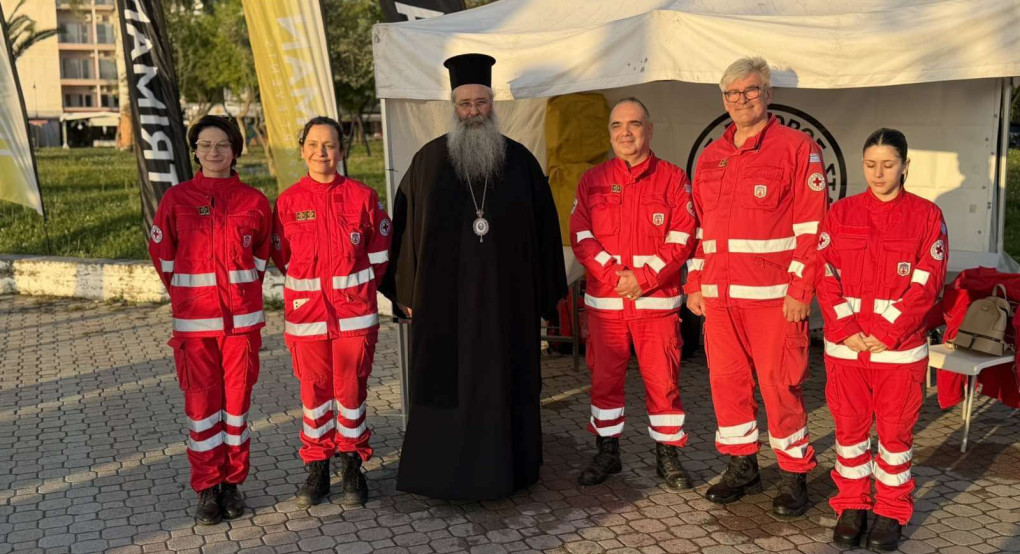 Ο Μητροπολίτης Κίτρους κ. Γεώργιος έδωσε την εκκίνηση  του Διεθνούς Αγώνα Τριάθλου «TRIMAN 2026»