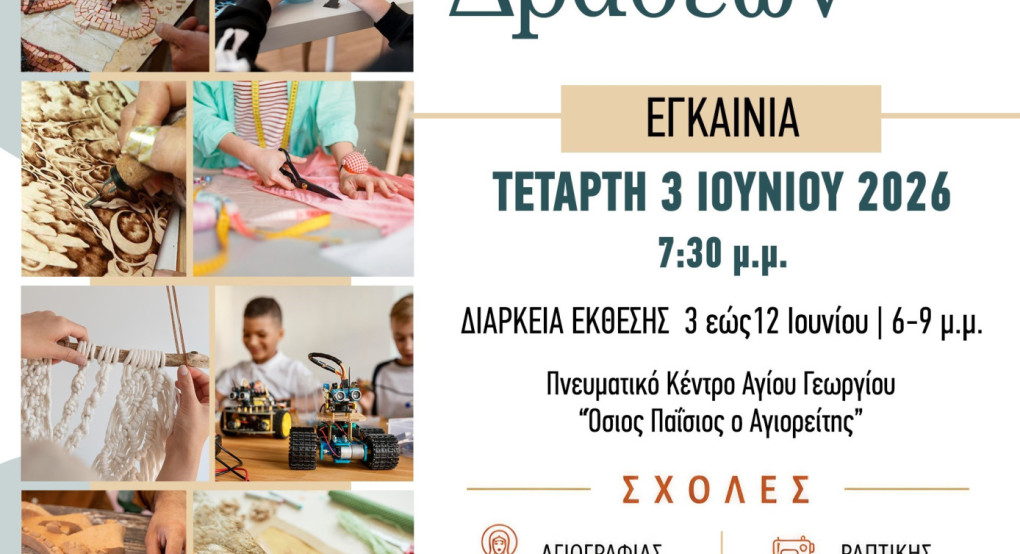 Έκθεση δράσεων του ΙΝ Αγίου Γεωργίου Γιαννιτσών