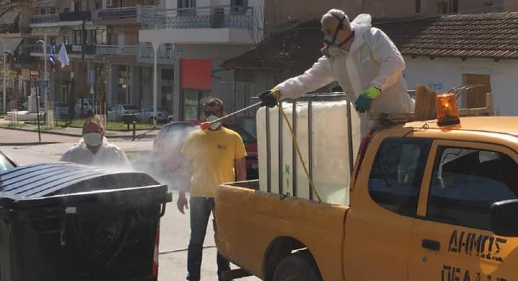 Δ. Πέλλας: απολυμάνσεις κάδων από την υπηρεσία καθαριότητας