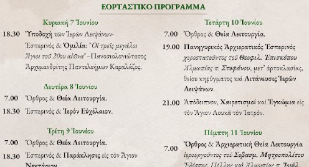 Πανηγυρίζει ο Άγιος Λούκας