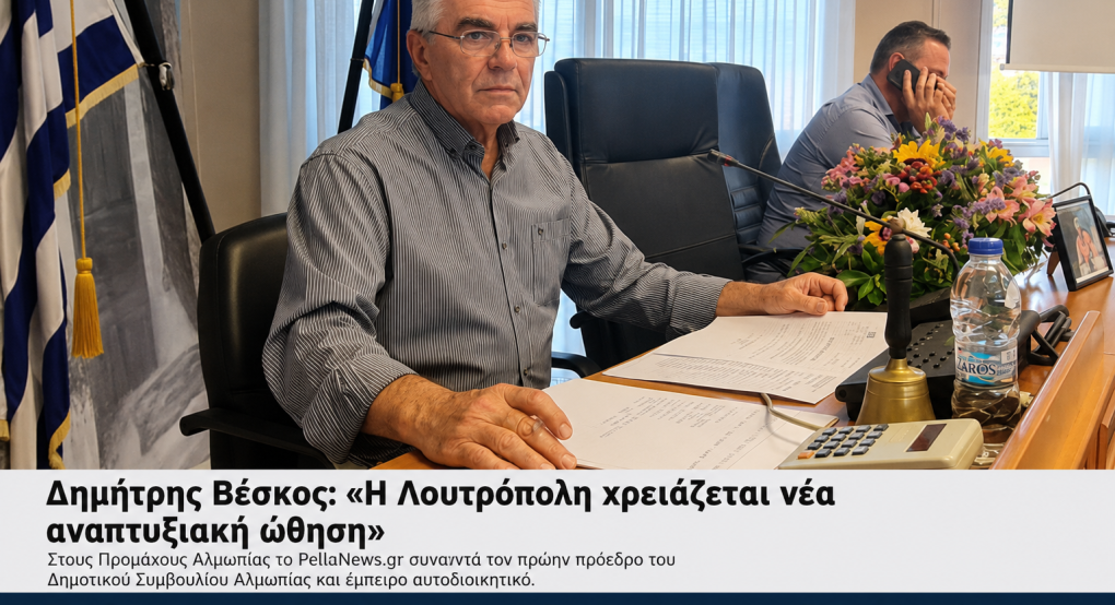 Δημήτρης Βέσκος: «Η Λουτρόπολη χρειάζεται νέα αναπτυξιακή ώθηση»