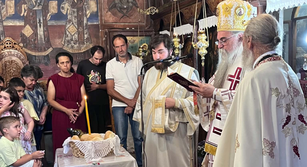 Ο Επίσκοπος Αλμωπίας Στέφανος στην πανήγυρη της Αγίας Παρασκευής Περίκλειας