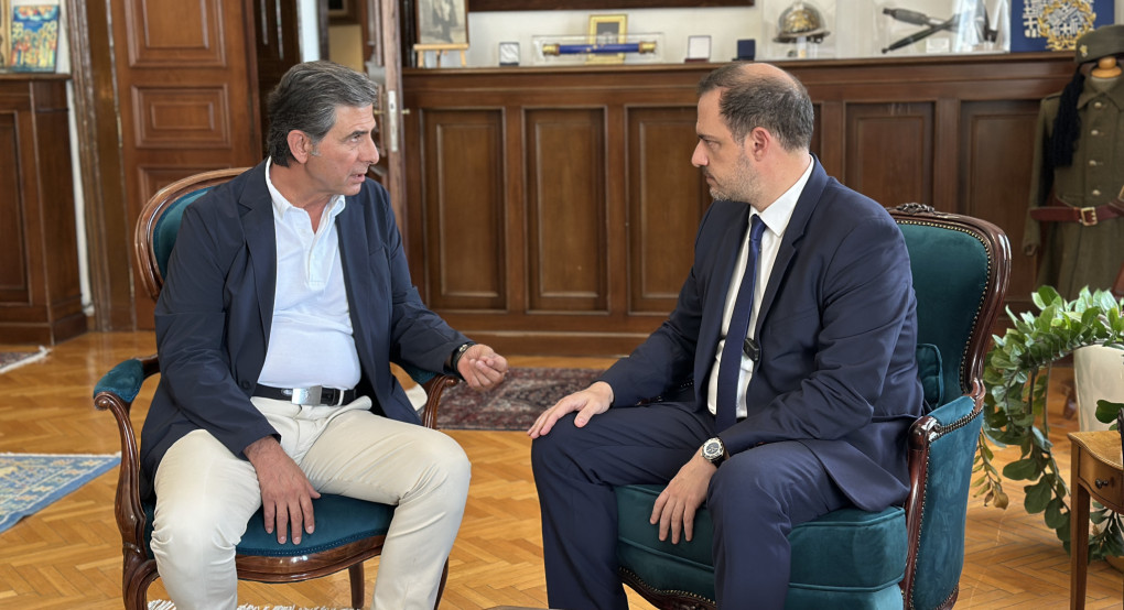 Συνάντηση εργασίας του ΥΜΑΘ Κωνσταντίνου Π. Γκιουλέκα με τον Αναπληρωτή Υπουργό Υποδομών και Μεταφορών Γιώργο Κώτσηρα