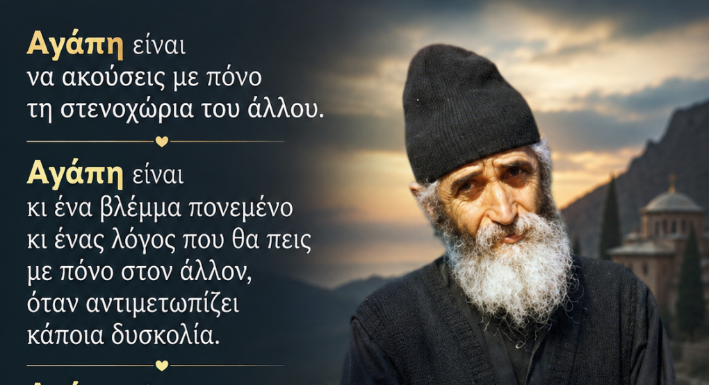 Άγιος Παΐσιος: Η αληθινή αγάπη φαίνεται στη συγχώρεση και τη συμπόνια