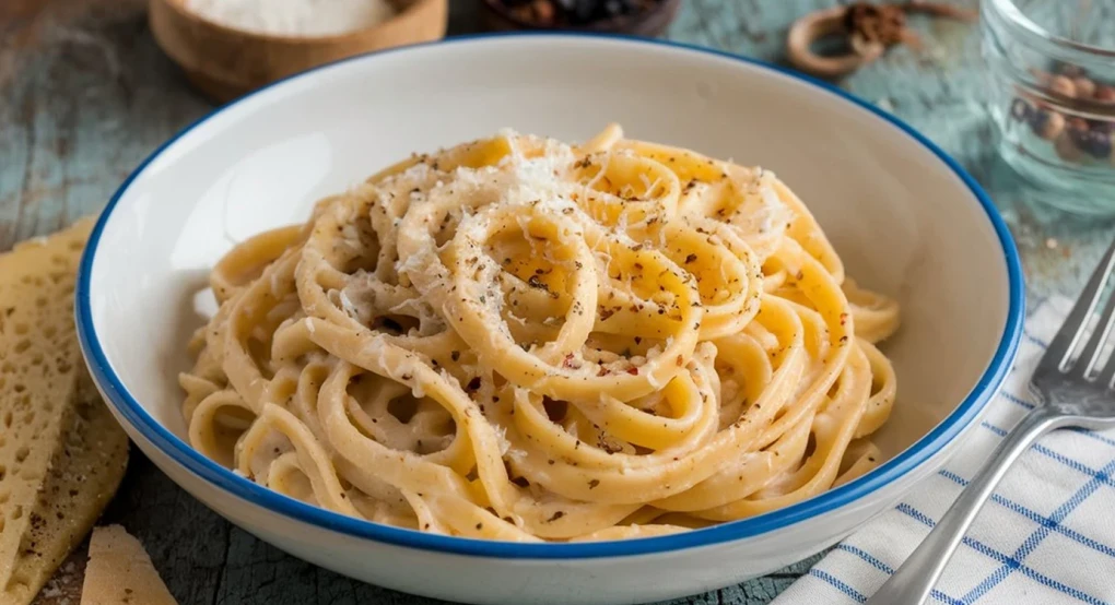 Cacio e Pepe με πεκορίνο και μαύρο πιπέρι