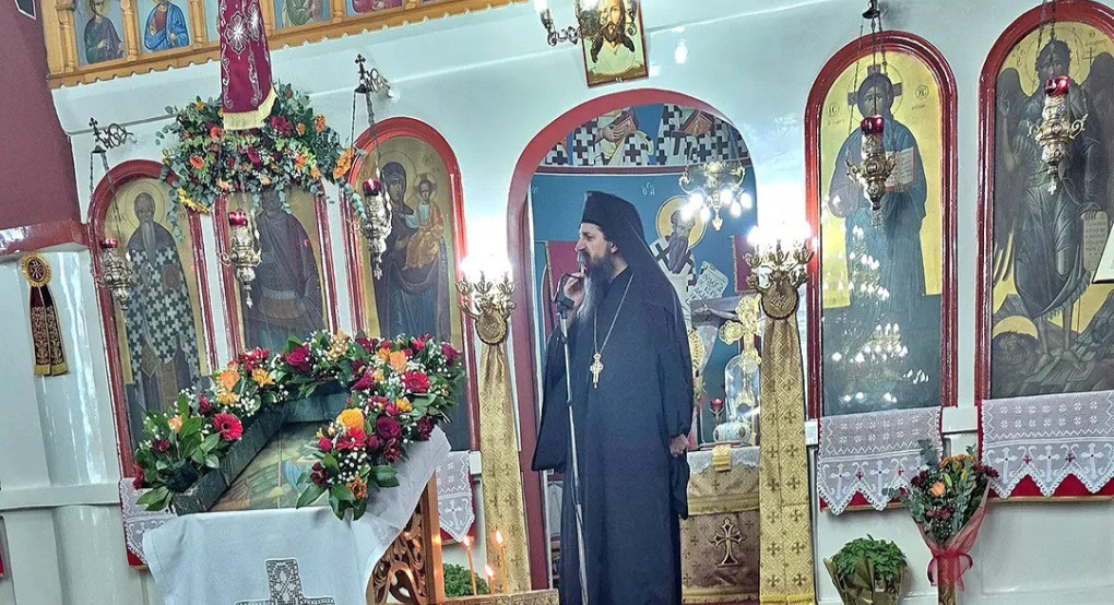 Με λαμπρότητα ο Πανηγυρικός Εσπερινός του Αγίου Ευσταθίου στον Μεγαπλάτανο Αλμωπίας