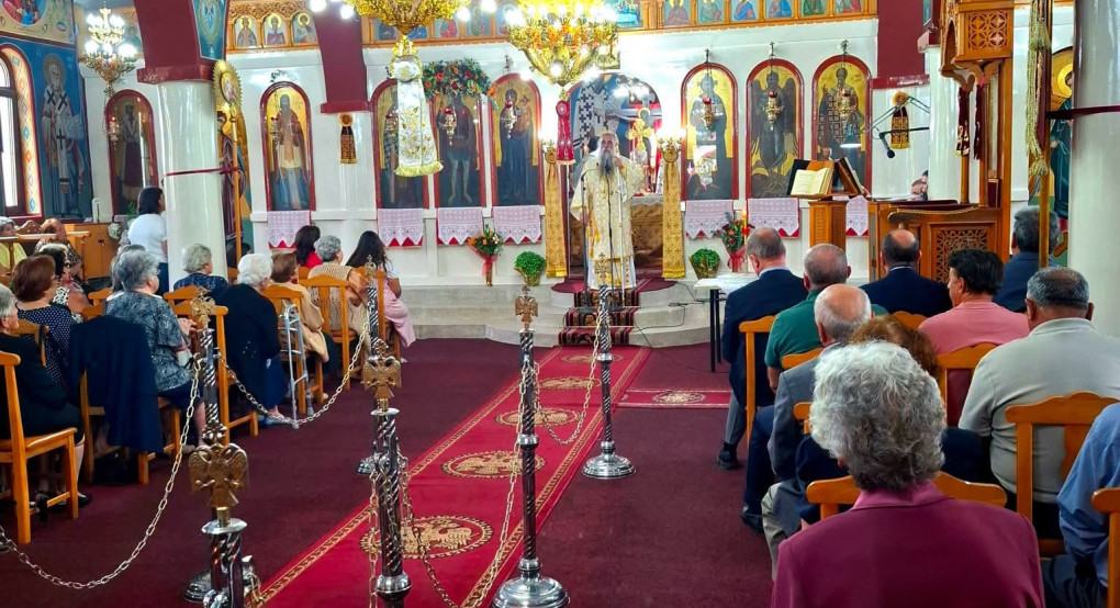 Με τον Επίσκοπο Στέφανο η πανηγυρική Θεία Λειτουργία του Αγίου Ευσταθίου στον Μεγαπλάτανο