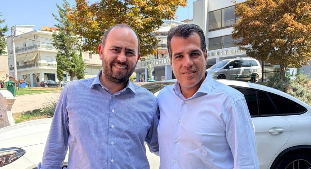 Ο Λάκης Βασιλειάδης με τον Υπουργό Μετανάστευσης & Ασύλου στην Πέλλα