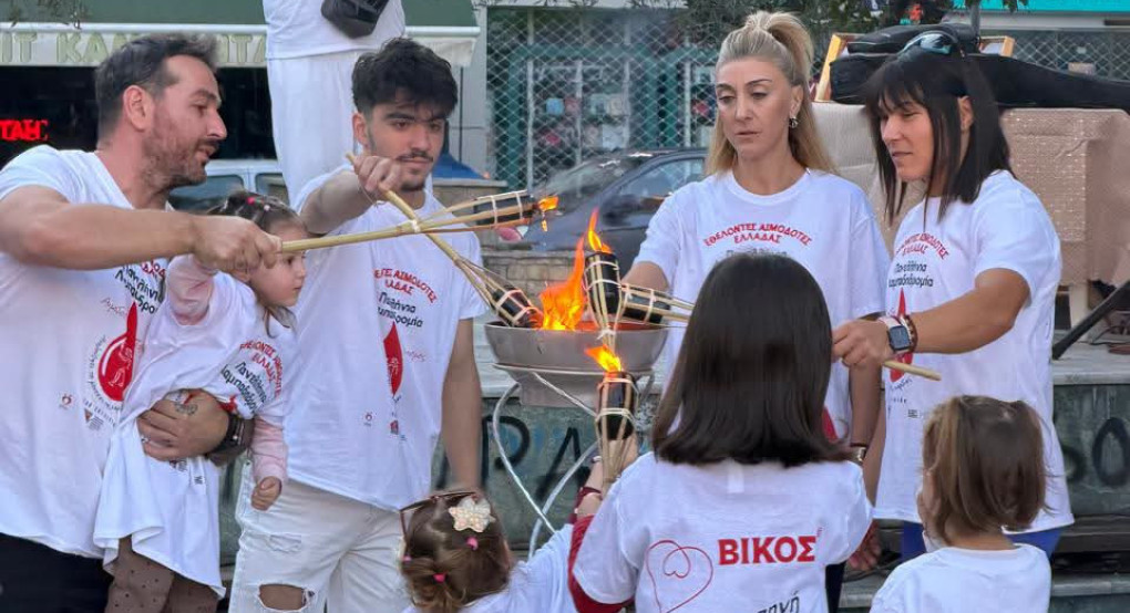 Η Αριδαία έστειλε μήνυμα ζωής μέσα από την 24η Πανελλήνια Λαμπαδηδρομία Εθελοντών Αιμοδοτών