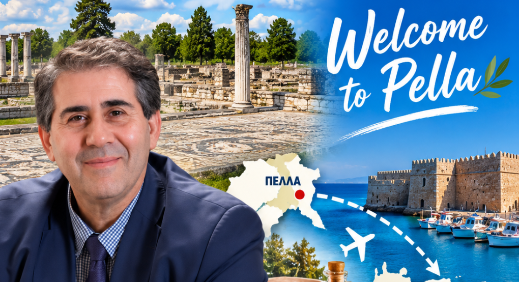 Ο Ιορδάνης Τζαμτζής προωθεί τον τουρισμό της Πέλλας – Το «Welcome to Pella» ταξιδεύει στο Ηράκλειο
