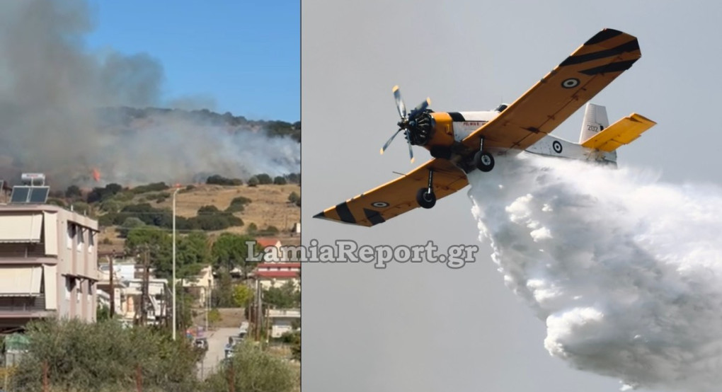 Λαμία: Πυρκαγιά κοντά στο ΚΕΥΠ - Σηκώθηκαν τα PZL