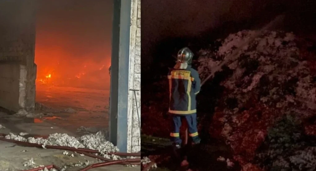 Τρίκαλα: Στις φλόγες εργοστάσιο βάμβακος – Καίγονται έξι αποθήκες