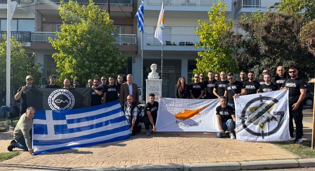 Γιαννιτσά – Πέλλα: Η αποστολή της Αεροσφαίρισης Κύπρου τίμησε τους ήρωες του 1974