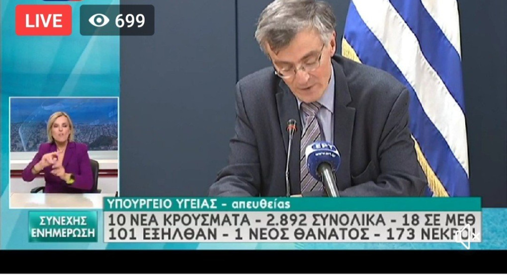 Τσιόδρας: 10 νέα κρούσματα και 1 θάνατος 