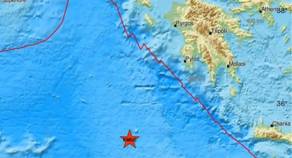 Σεισμός 5,9 Ρίχτερ νοτιοδυτικά της Πύλου - «Ευεργετικό» τον χαρακτηρίζουν οι σεισμολόγοι