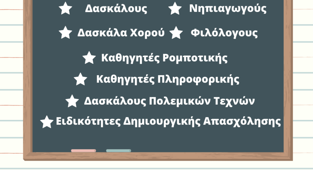 Το ΚΔΑΠ "Βιβλίο & Παιχνίδι" Καλή - Σκύδρας, αναζητά προσωπικό