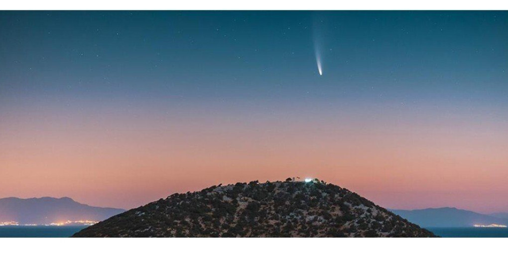 Ο κομήτης “Neowise” πάνω από τα τοπία της Σάμου