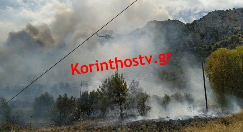 Φωτιά στις Κεχριές Κορινθίας - Eκκενώθηκαν οικισμοί και κατασκήνωση