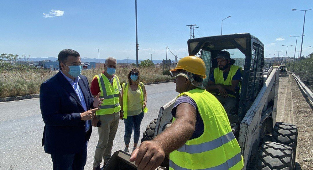 Αυτοψία του Απόστολου Τζιτζικώστα στην έναρξη των εργασιών συντήρησης στην περιφερειακή οδό Θεσσαλονίκης