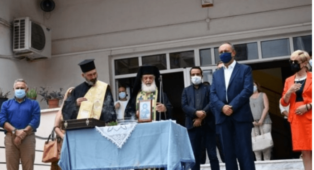 Θεσσαλονίκη: Στην τελετή αγιασμού στο 15ο Γυμνάσιο-Λύκειο παραβρέθηκε ο Θ. Καράογλου