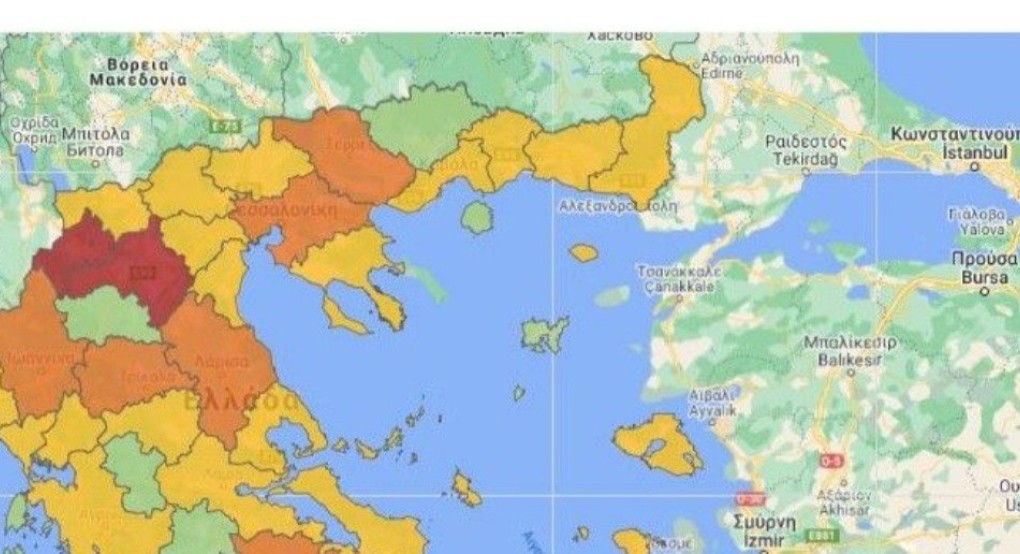 Αλλάζει από σήμερα ο Χάρτης: Στο επίπεδο 2 η ΠΕ Πέλλας 