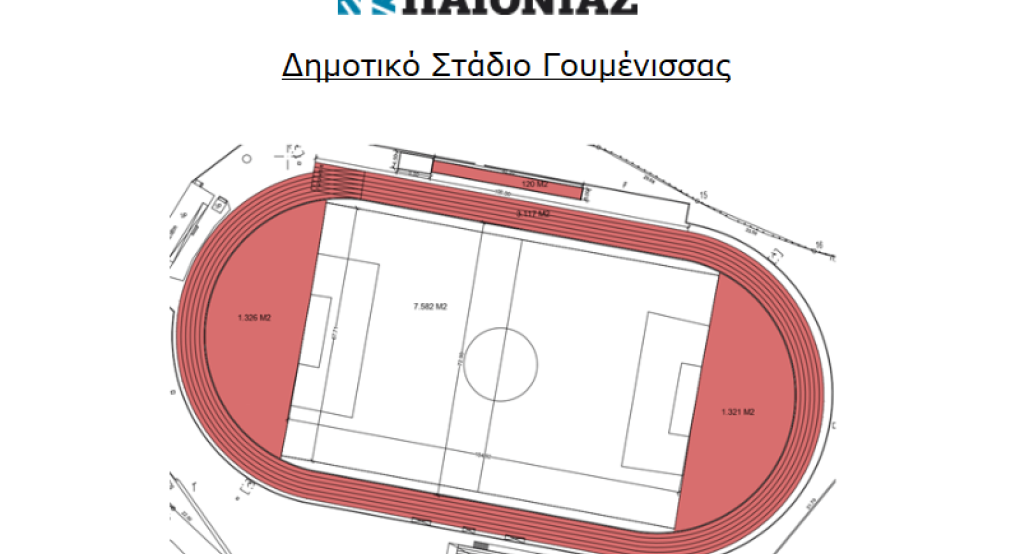 Μελέτη για την κατασκευή υποδομής και την προμήθεια εγκατάστασης τάπητα στίβου δημοτικού σταδίου Γουμένισσας Μελέτη για την κατασκευή υποδομής και την προμήθεια εγκατάστασης τάπητα στίβου δημοτικού σταδίου Γουμένισσας